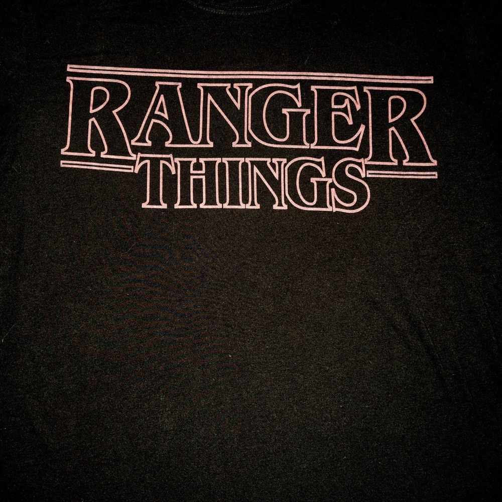 Ranger Up T Shirt Ranger Things Logo Mens‎ XXL Stranger Things Logo Military
